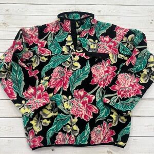 Patagonia Women's Lightweight Floral Synchilla Snap-T Pullover Sz M